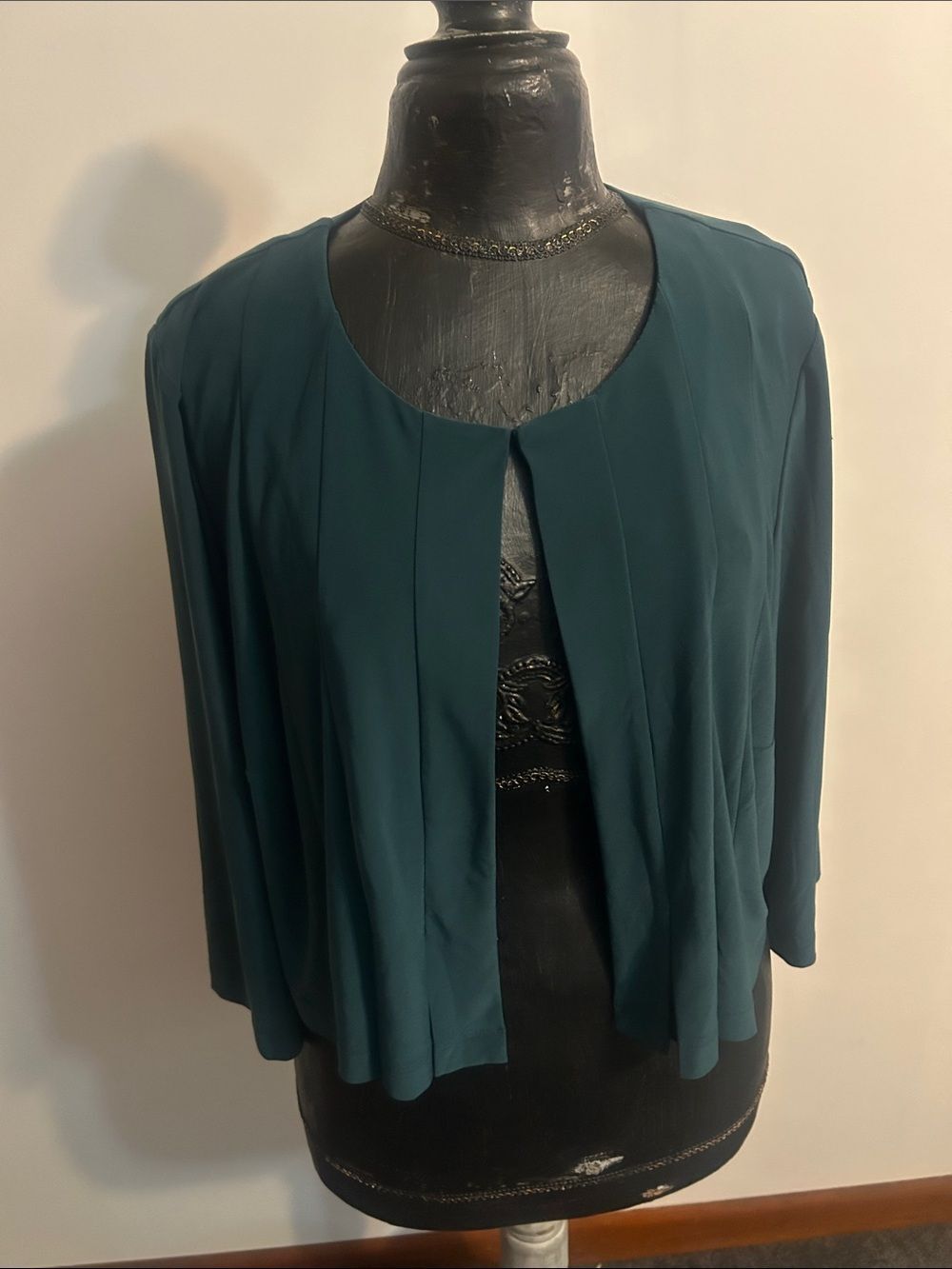 Julian Taylor Teal Open Front Lightweight cardigan